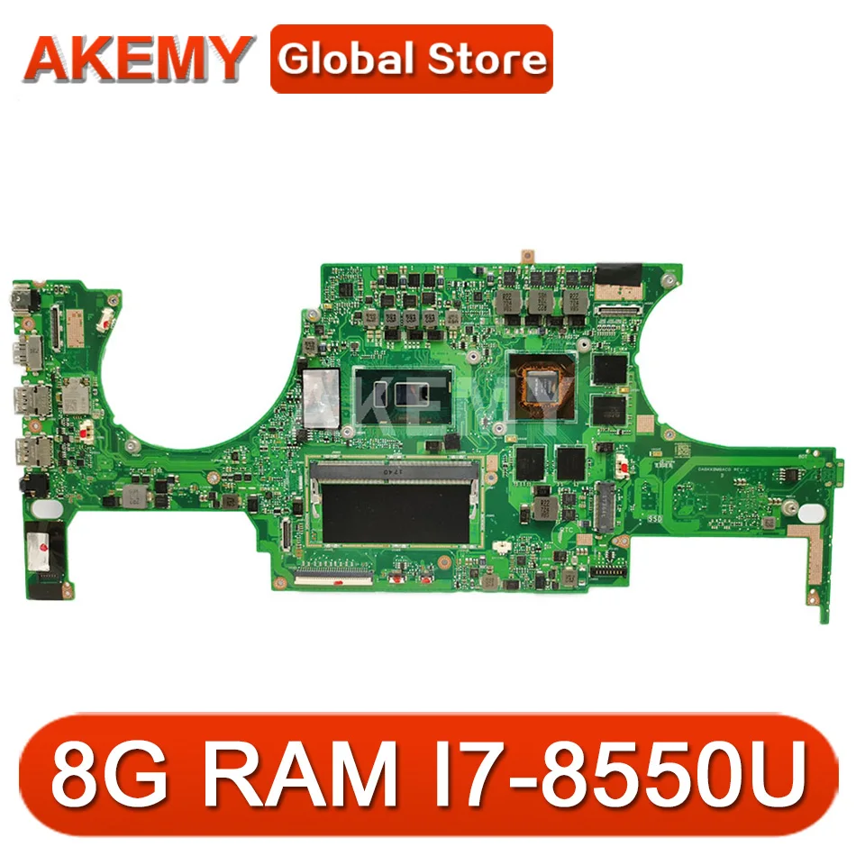 

Mainboard For ASUS ZenBook Flip 15 UX561U Q535UD Q535U UX561UD Q535UD-BI7T11 Laptop motherboard 8G/I7-8550U GTX1050 (V2G)