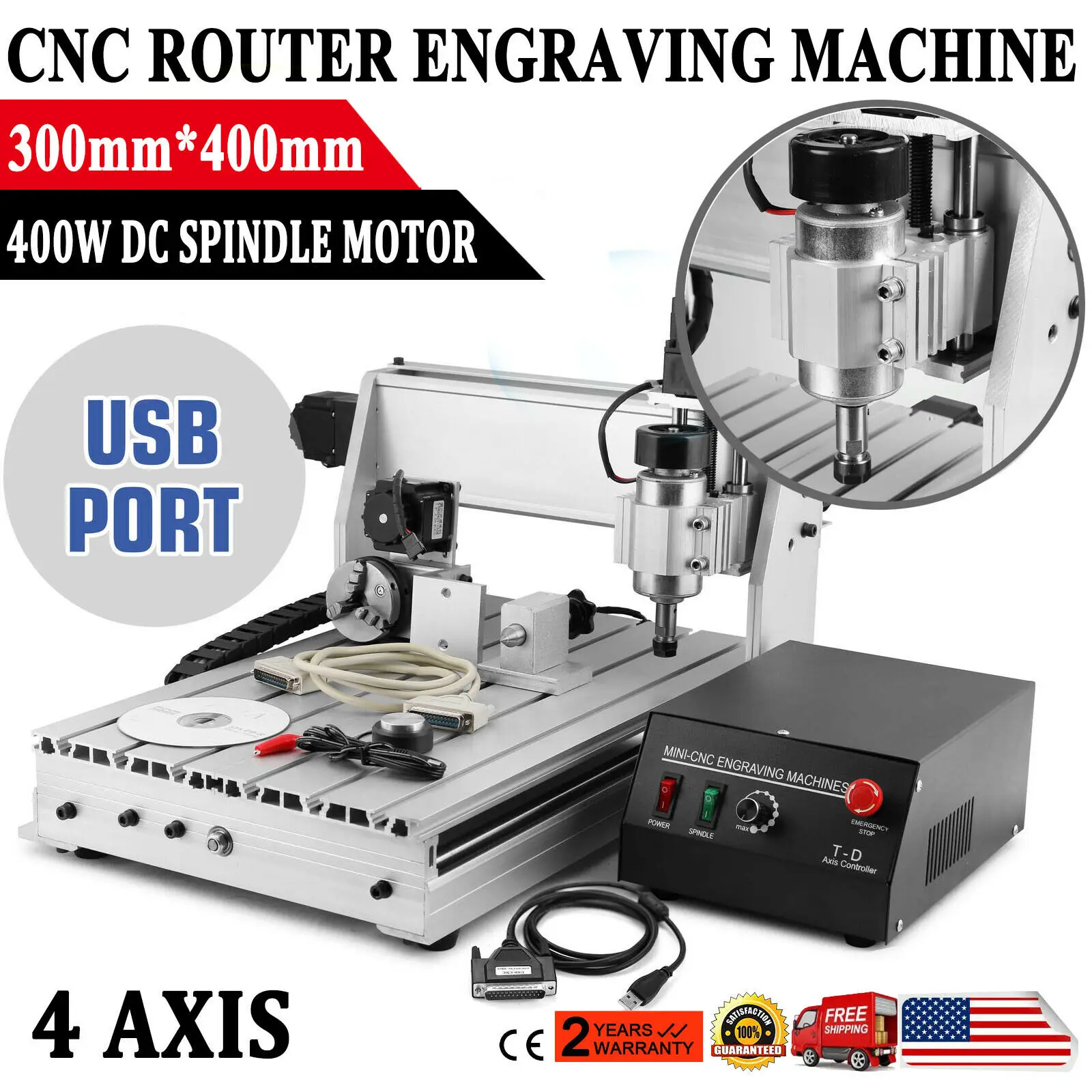 

Фрезерный станок с ЧПУ, гравировальный станок, фотогравер 3040T, 4 оси, Настольный станок для резьбы по дереву, ремесла «сделай сам», резак для р...