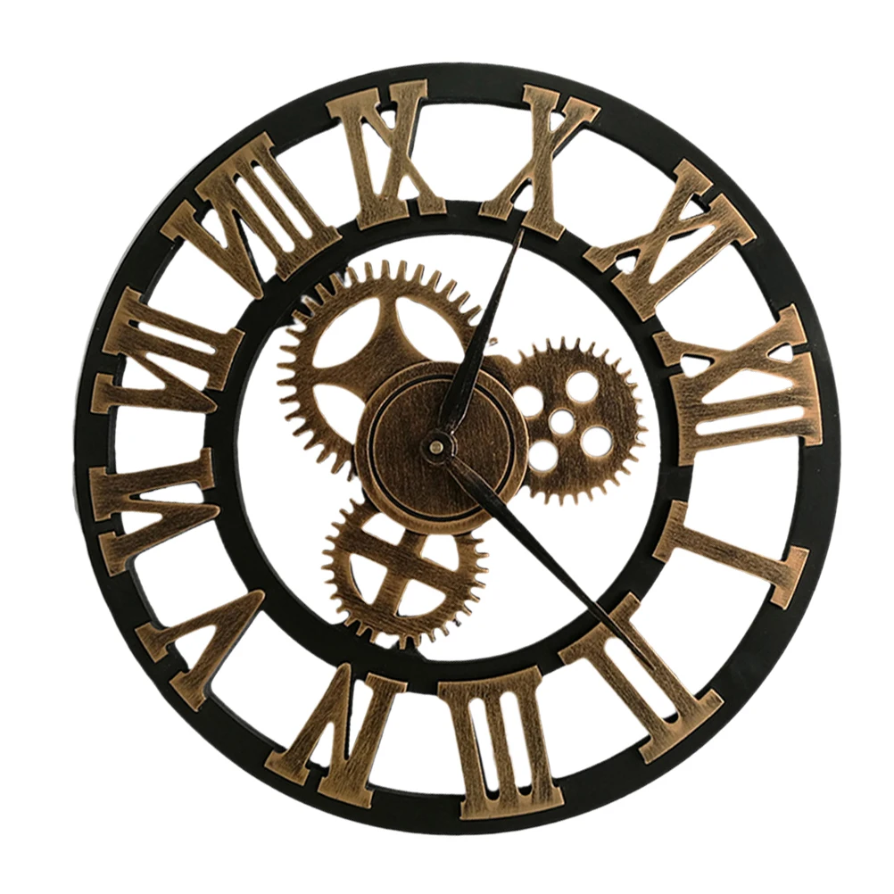 

clown Industrial Gear Wall Clock Decorative Retro MDL Wall Clock Industrial Age Style Room Decoration Wall Art Decor (Without