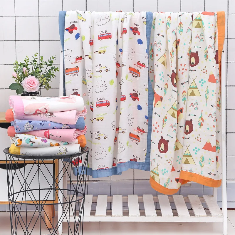 Пеленки Elinfant из муслина для новорожденных 1 шт. 4 слоя 100% хлопок|Хлопчатобумажные
