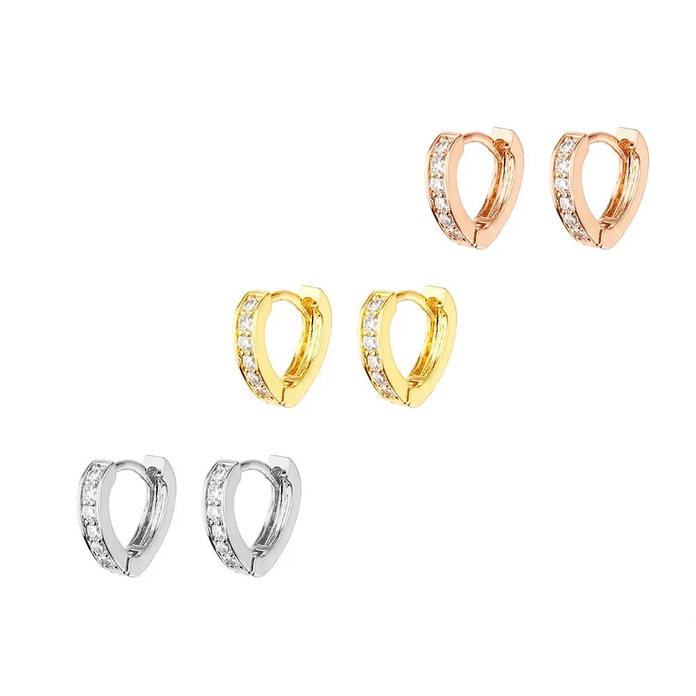 Новые модные женские серебряные серьги кольца из нержавеющей стали с сердечками