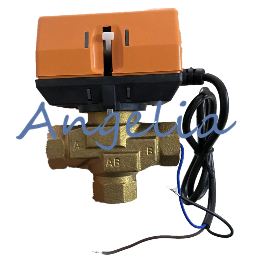 AC220V 1/2 &quotBSP DN15 латунный 3 ходовой моторизованный клапан электрический привод для