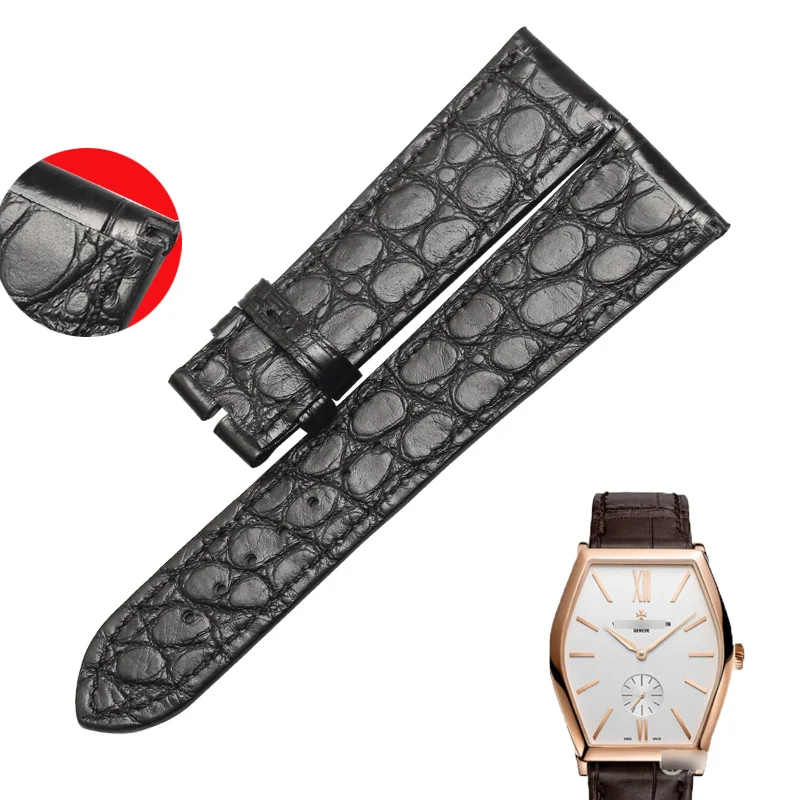 Ремешок WENTULA для наручных часов кожаный браслет из кожи аллигатора и