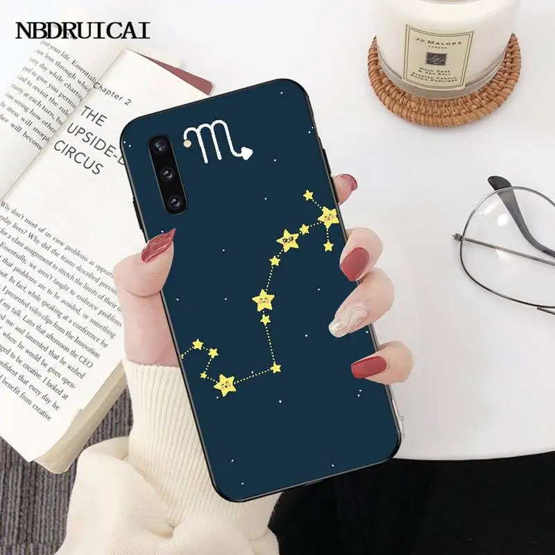 Роскошный чехол для телефона с 12 созвездиями зодиака Samsung Note 3 4 5 7 8 9 10 pro M10 20 30 |