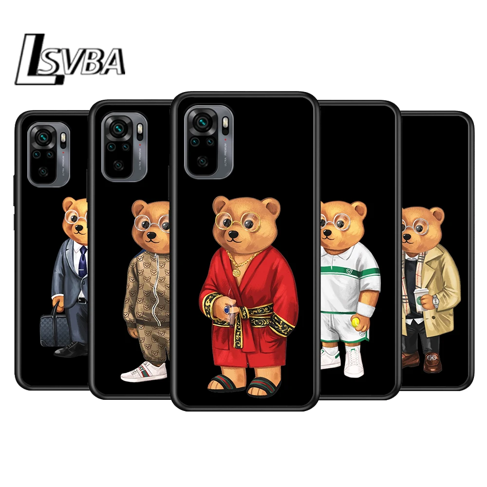 Милый медведь с рисунком из мультфильмов на осень чехол для телефона Xiaomi Redmi Note 9 9S