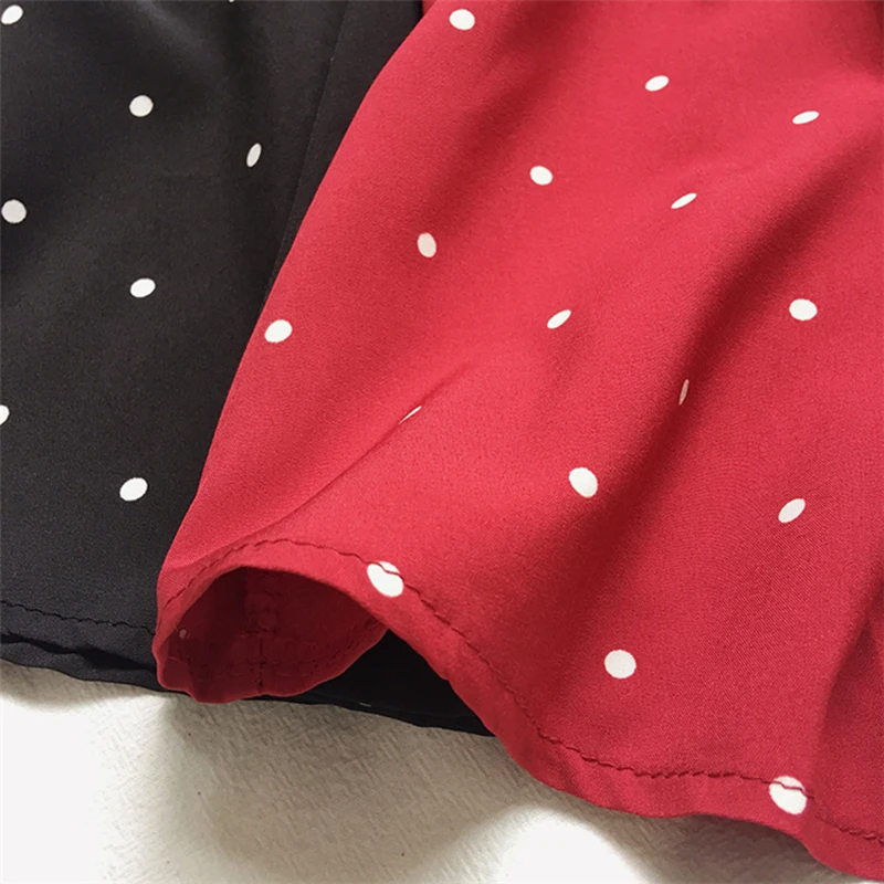 

Office Ladies Casual Polka Dot Blouses Women Summer Shirts Vintage Half Sleeve V Neck Casual Tops Elegant Female Clothing