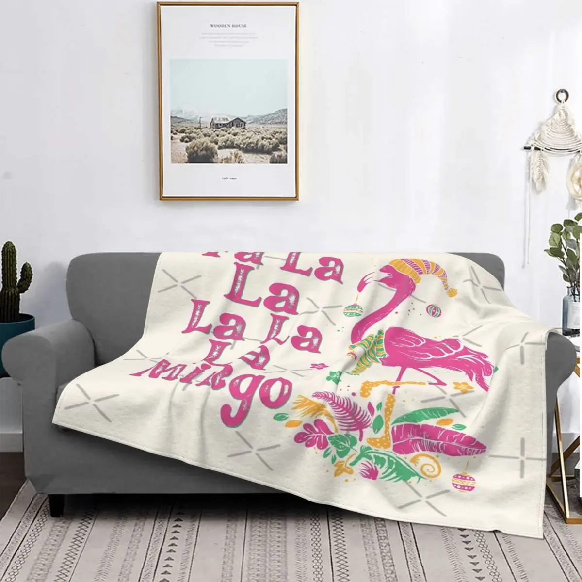 

Fa La falalala-colcha de flamenco a cuadros para cama, manta de пикник, toalla de playa de lujo