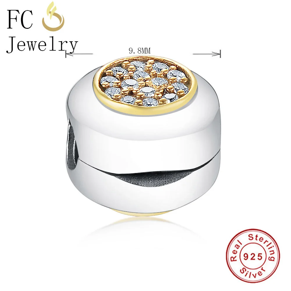 Женский шарм браслет из серебра 925 пробы с фианитами|Бусины| |