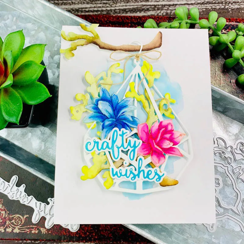 QWELL дерева металлические Вырубные штампы для скрапбукинга и изготовления карт