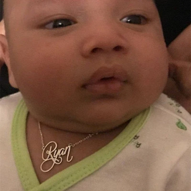 Милые детские Ожерелья Подвески с именем ювелирные изделия на заказ именная