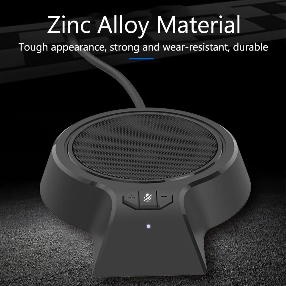 

Video Conference Mic Business Teaching Office USB Omnidirectional Meeting Condenser Microphone Volume Adjustable Computer Laptop