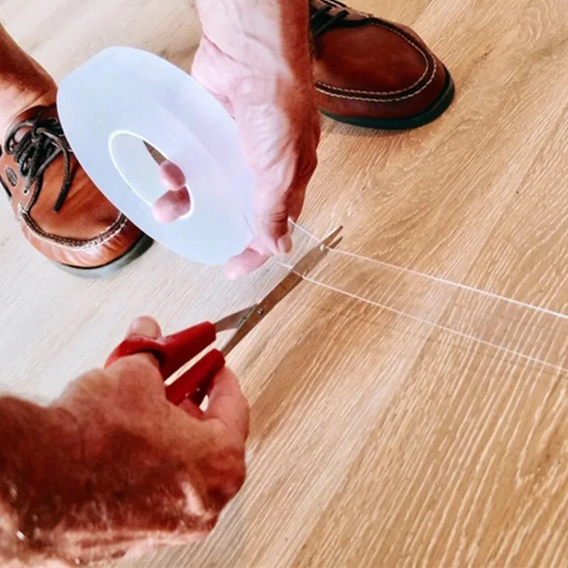 

Transparent 500cm Car Adhesive Tape Double Sided Nano No Trace Magic Tape Acrylic Reuse Adhesive Tape Cleanable for Household