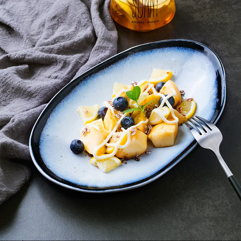 Креативная специальная керамическая пластина неправильный Западный ужин Ramen