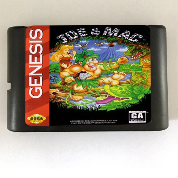 JoeandMac Caveman Ninja - 16 bit MD Games Cartridge For MegaDrive Genesis console | Электроника