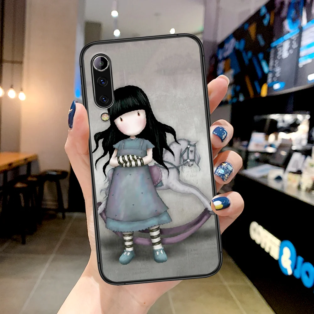 

Cute Gorjuss Santoro Girl Phone Case For Xiaomi Mi Note 10 A3 9 MAX 3 A2 8 9 Lite Pro Ultra black Shell Painting Cell 3D Hoesjes