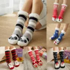 Женские носки, мягкие теплые носки, Рождественские Зимние супер мягкие теплые пушистые носки с застежкой на флисовой подкладке, носки-тапочки, носки для сна