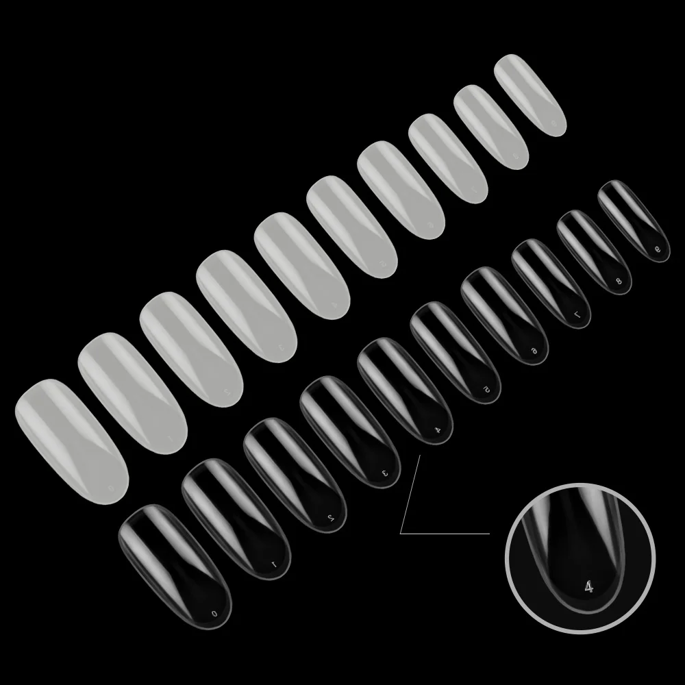 500 шт./пакет овальные искусственные накладные ногти акрилового геля Фул крышка