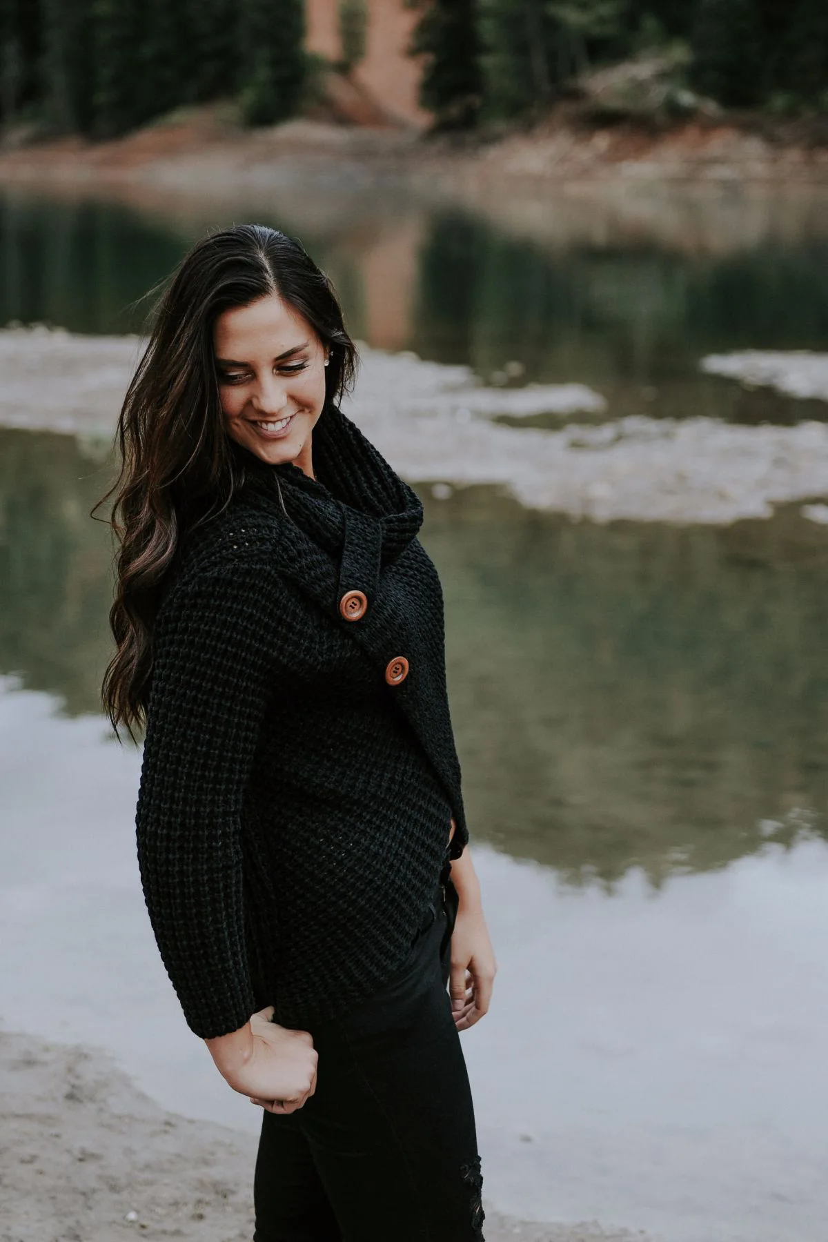 KALENMOS Женский Теплый гольф с длинными рукавами осенне-зимний пуловер модный