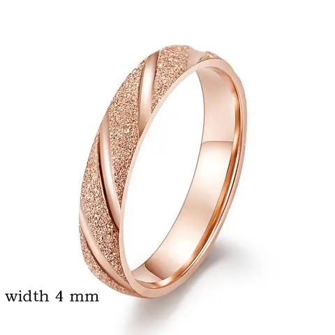 Обручальное кольцо KNOCK из матовой нержавеющей стали, винтажное Ювелирное Украшение 4 мм черного/розового золота, свадебная бижутерия