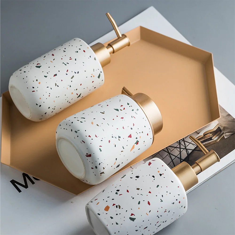 

1pc Bathroom Empty Lotion Bottle Ceramic Lotion Bottle Shampoo Shower Bottle
