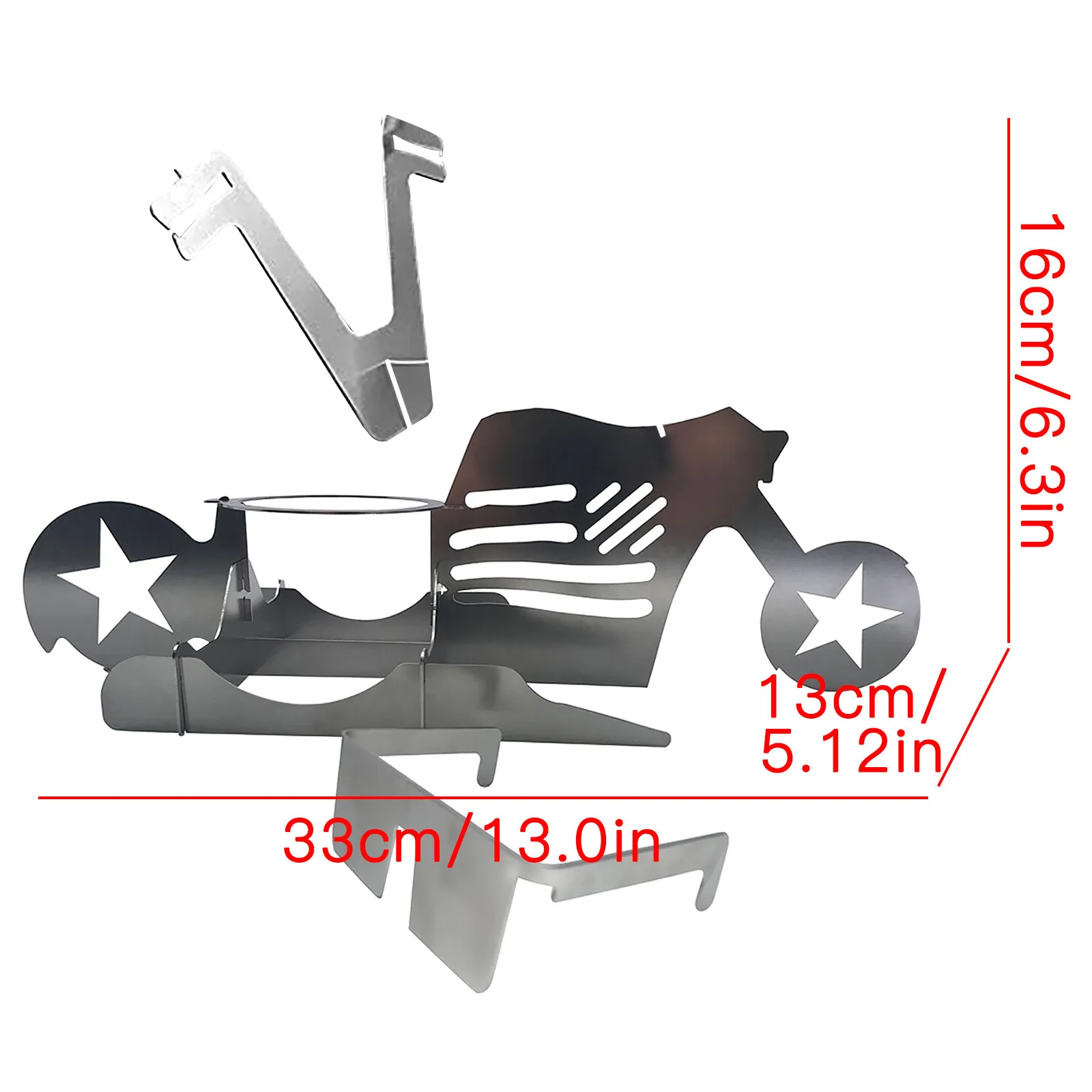 

Portable Chicken Stand Beer American Motorcycle Bbq Stainless Steel Rack With Glasses Indoor Outdoor Use Camping Accesorios