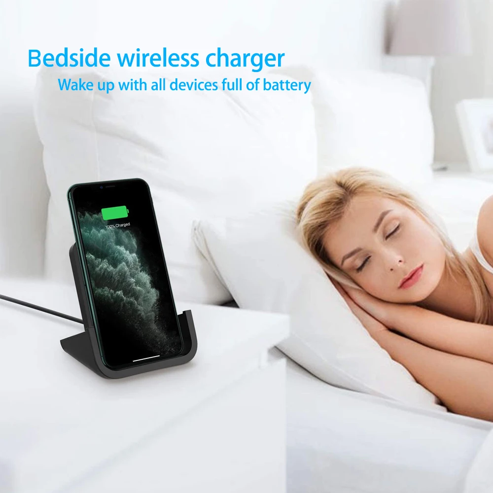 wireless charger wireless charging stand cordless charger qi certified 15w compatible with iphone 1212 pro mobile phone charger free global shipping