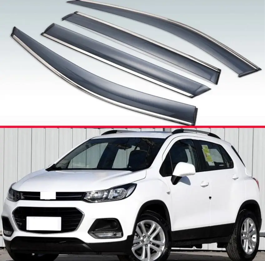 4 шт. пластиковый козырек для Chevrolet TRAX 2014 2015 2016 2017 2018|Хромирование| |