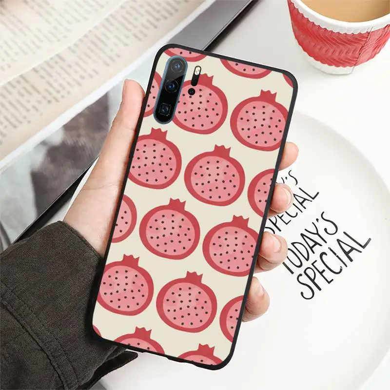 

pomegranate fruit pattern Phone Case For Huawei honor Mate P 10 20 30 40 i 9 8 pro x Lite smart 2019 nova 5t