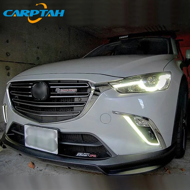 

For Mazda CX-3 CX3 2015 2016 2017 2018 2019 Yellow Turn Signal Relay 12V Waterproof Car LED DRL Daytime Running Light Daylight