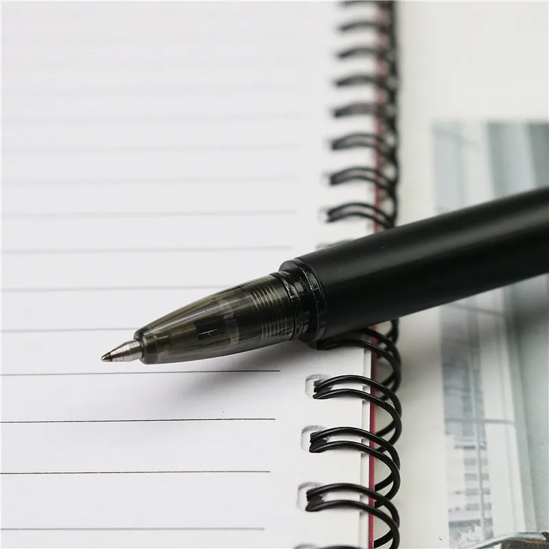 Черная металлическая ручка 0 5 мм с гладкими чернилами школьная гелевая со