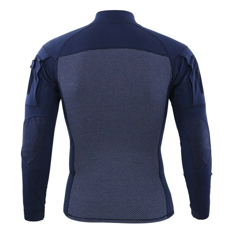 Мужская армейская камуфляжная футболка с длинным рукавом в стиле милитари |