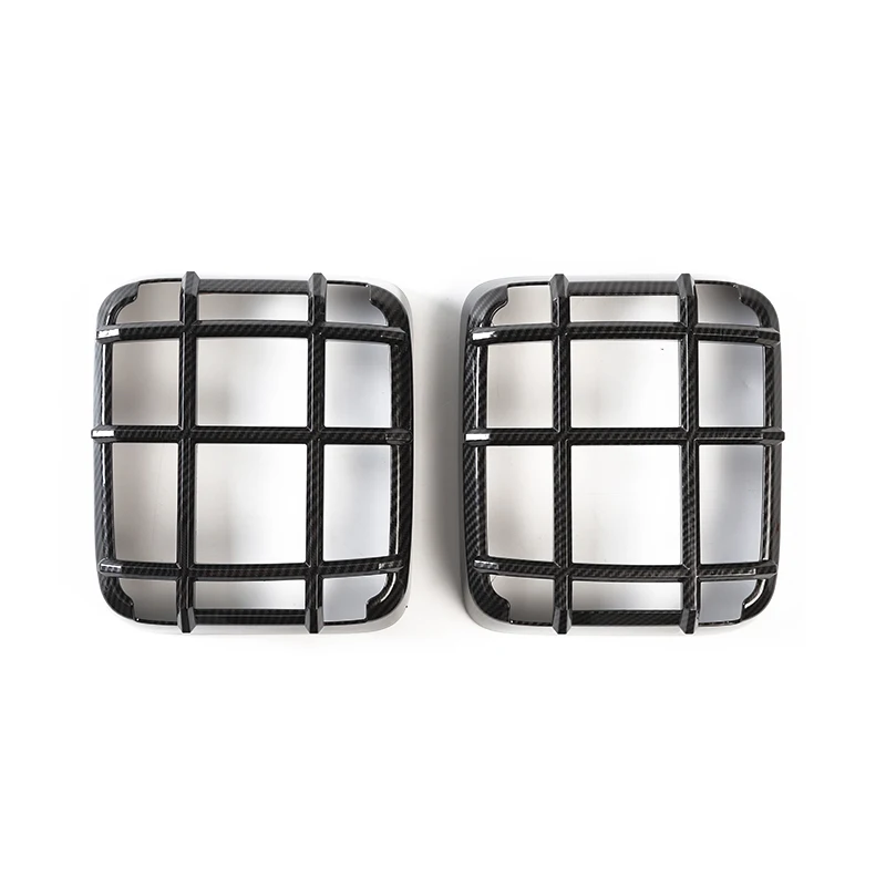 SHINEKA Lamp Hoods For Jeep Wrangler JL Car Tail Light Cover Rear Lamp Guards Protector Accessories For Jeep Wrangler JL Up - Цвет: C-Carbon Fiber
