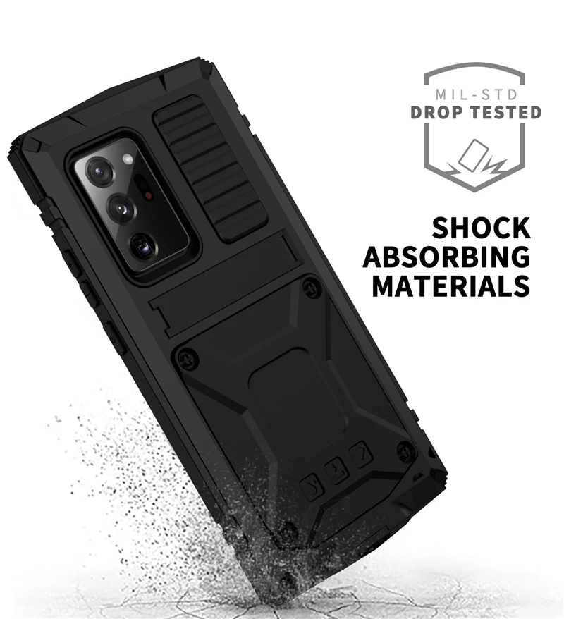 armor heavy duty protection case for samsung galaxy s20 s21 plus note 20 ultra 5g s21 ip68 waterproof metal tank 360 full cover free global shipping