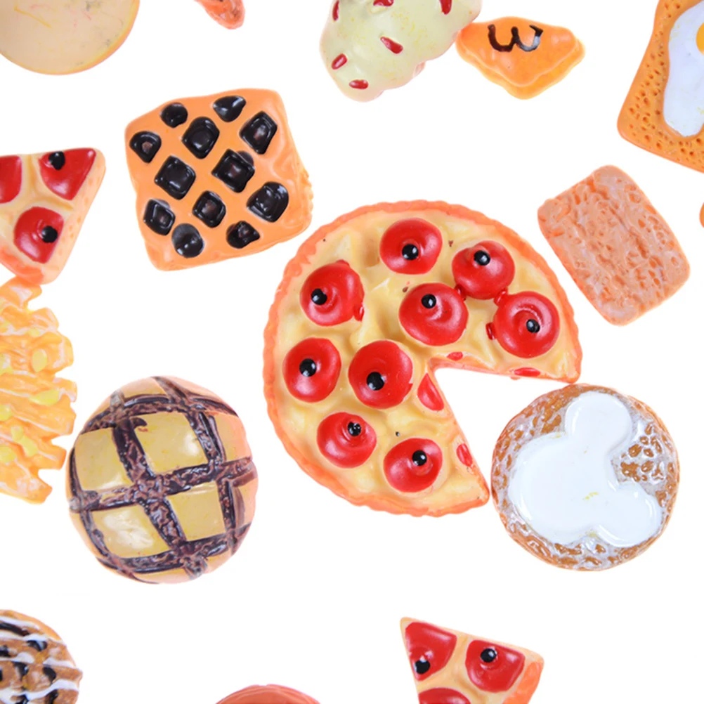 

TOYZHIJIA 10pcs Mini Food Ornament Home Craft Miniature Doll House Decor random color