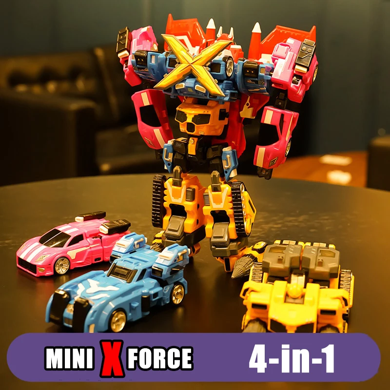 Игрушечный мини робот трансформер Force X 18 см набор 5 в 1 вольт для мальчиков из