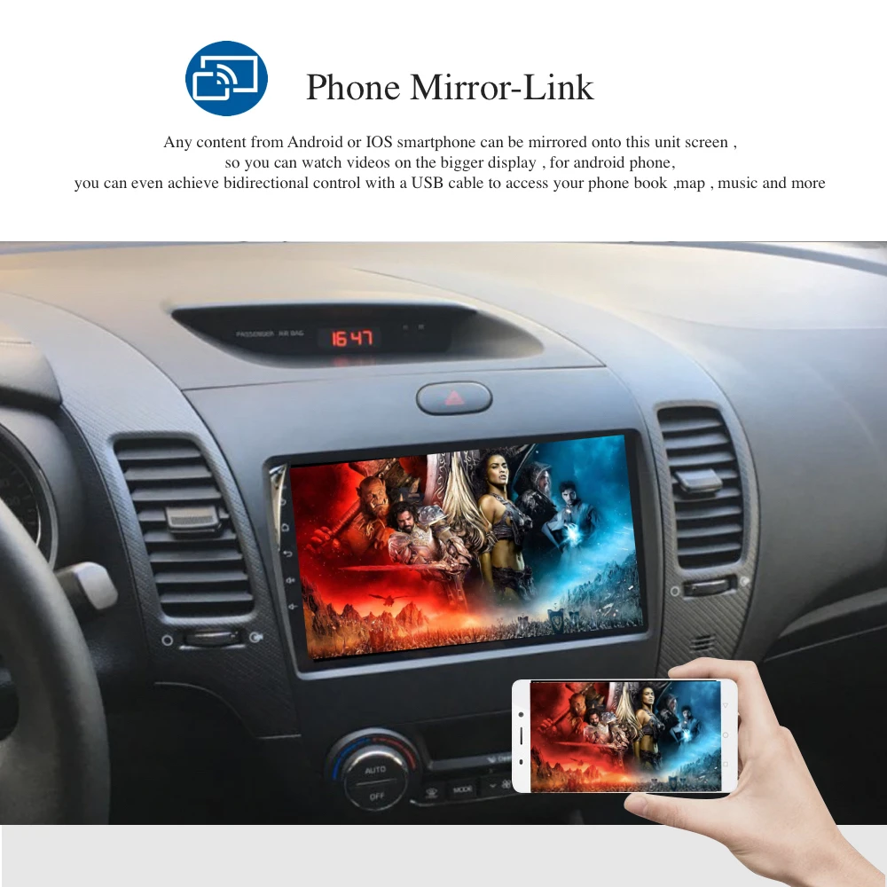 Автомагнитола для KIA Forte/K3 Android 9 0 2 Din GPS 4 Гб + 64 ГБ RDS Wi-Fi USB PX6 DSP IPS HDMI 2013 2014 2015 2016 2017 2018 |