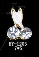 HY-1203 10pcs 10 шт./лот, сплав нейл-арта 3d с плоской задней частью красочные бриллианты ювелирные изделия Стразы для ногтей Советы украшения - Цвет: HY-1203 10pcs