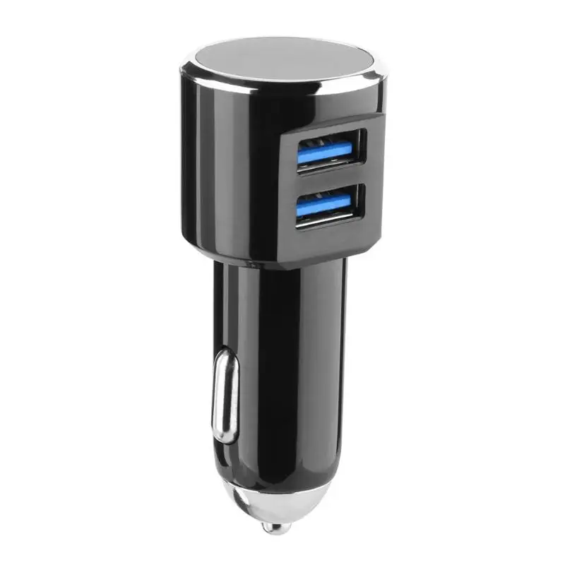 5V 3.1A USB Автомобильное зарядное устройство цифровой светодиодный дисплей телефон Быстрая Зарядка адаптер для iPhone samsung Xiaomi Arrical - Цвет: Черный
