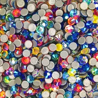 s6 s302mm6 5mm mixed ab color hot fix rhinestones super glitter crystal glass iron on stones for fabric garmentnail artdiy