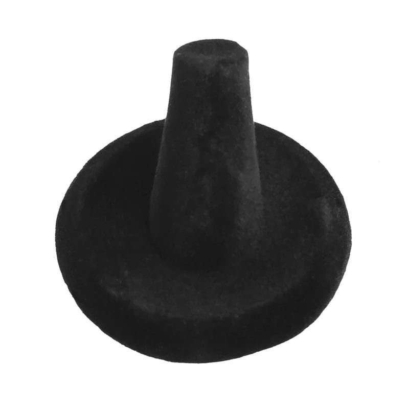 

Single Black Velvet Finger Ring Stand Jewelry Display Rack Holder Showcase Charm