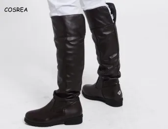 Mikasa/женские сапоги из аниме атака на Титанов Сапоги для косплея Shingeki No Kyojin