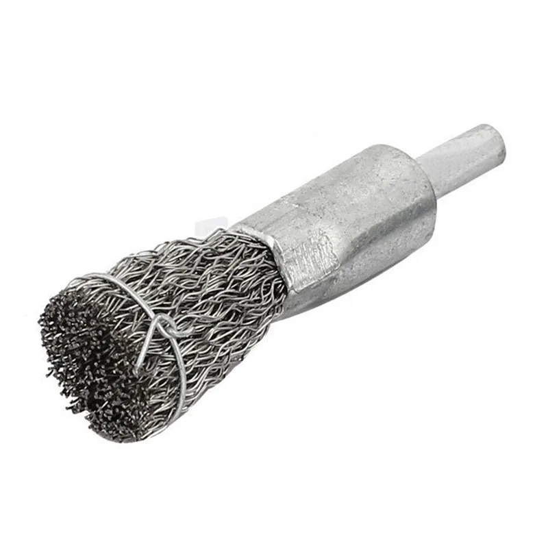 

4pcs Crimped Wire End Brush Carbon Steel With 1/4 Shank Die Grinder Or Drill