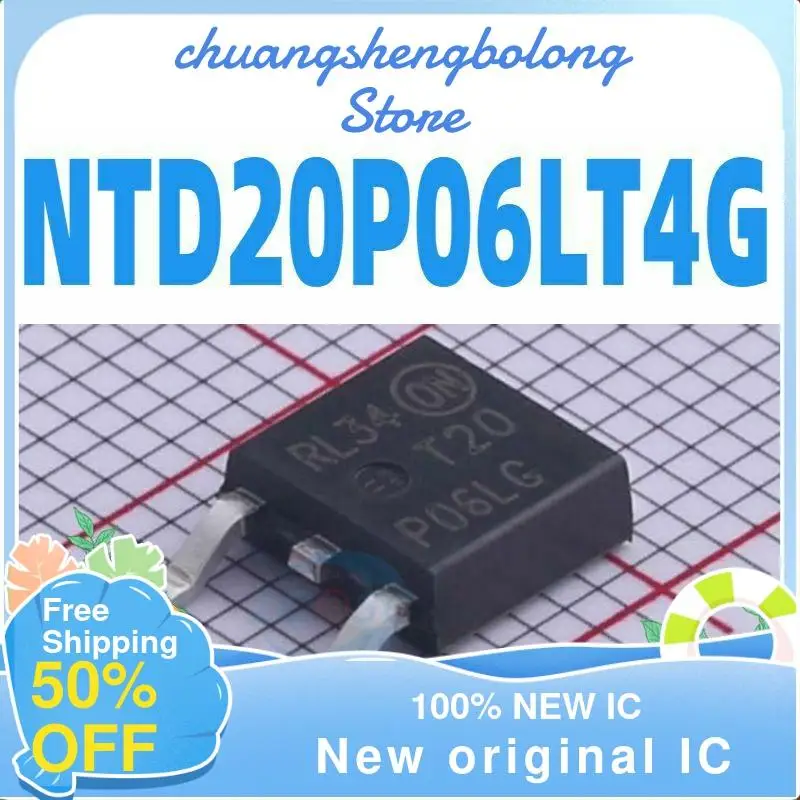 

10-200PCS NTD20P06LT4G T20P06LG 20p06 SOT252 New original IC