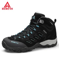 humtto waterproof hiking shoes outdoor mountain camping sneakers for women leather sport hunting climbing trekking boots woman