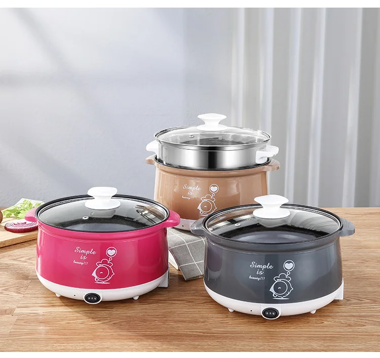 

220V Household Electric Mini Multi Cooker Non-stick Hot Pot Cooking Pot For Cooking Frying Steaming EU/AU/UK/US High Quality
