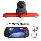 Водонепроницаемый авто тормоз светильник заднего вида резервного копирования Камера для Fiat Peugeot боксер 2006-2017 с 7 