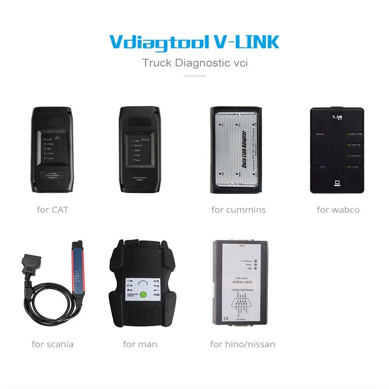 VDIAGTOOL VLINK Wi Fi диагностический инструмент для грузовика сканер тяжелого OBD2 ABS все