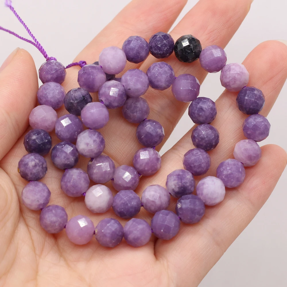 

Round Shape Semi Precious Stone Natural Violet Stone Beads For Jewelry Making Necklace Bracelet 8mm