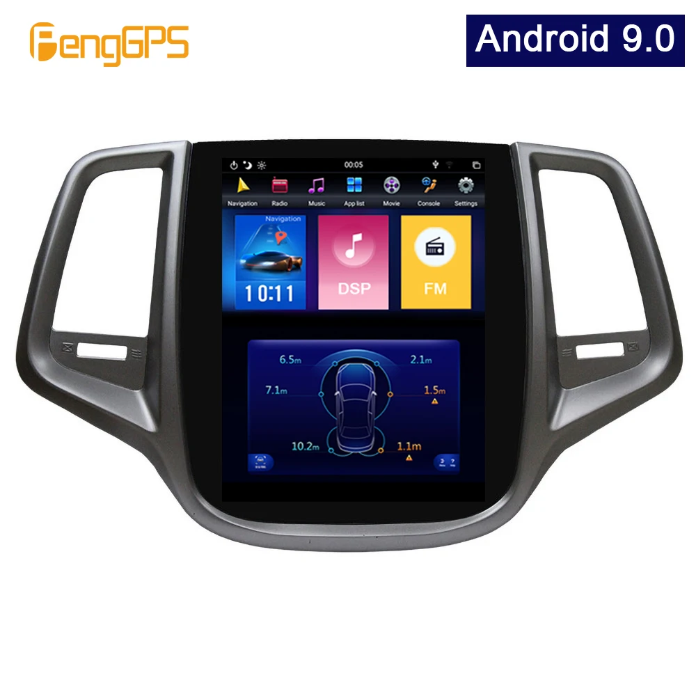 Автомобильный плеер с вертикальным экраном Tesla Android 9 0 GPS навигация для Changan EADO 2012 +