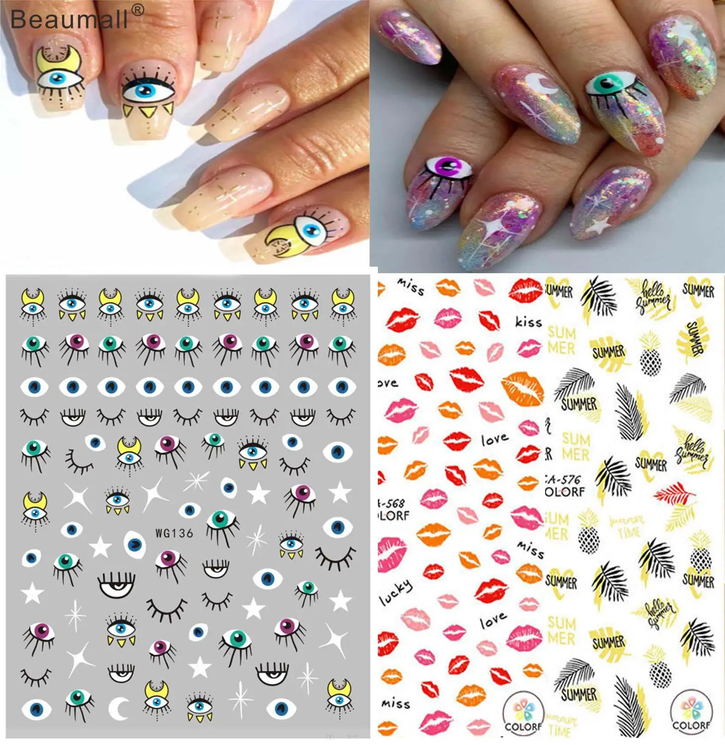 Модные Тип лак для ногтей на спине клей деколь декорации наклейка Советы